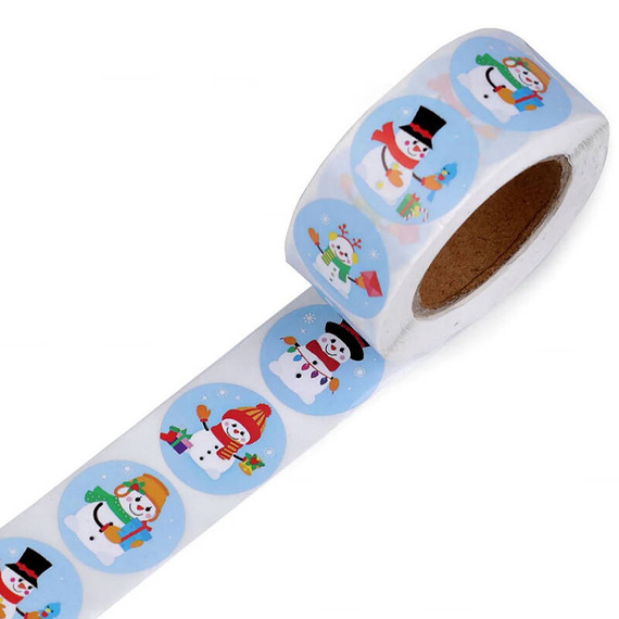 Naklejki papierowe jasnoniebieski bałwan