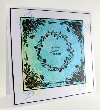 Stempel - Butterfly Corners motyle ważki narożniki roślinne