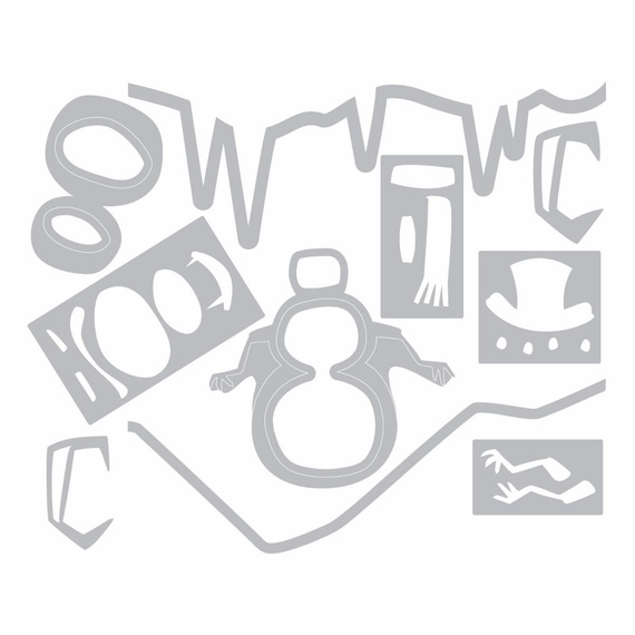 Wykrojnik Sizzix Thinlits - Snowman Scene - bałwan scenka zima