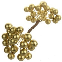 Jarzębina dekoracyjna złota na druciku - 1 gałązka