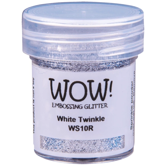 Puder do embossingu z brokatem - Wow! - Glitters White Twinkle