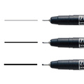 Zestaw 3szt. czarnych cienkopisów Mangaka - 3 rozmiary