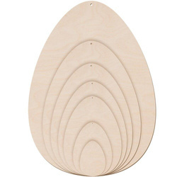 Jajka ze sklejki zestaw 7szt