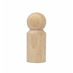 Figurka mini drewniana PIONEK - pionek - peg doll 1szt