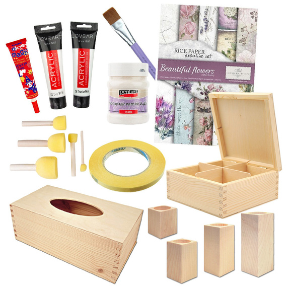 Kreatywny zestaw do decoupage XXL