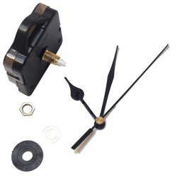 Mechanizm do zegara krótki +  wskazówki proste 7,2cm