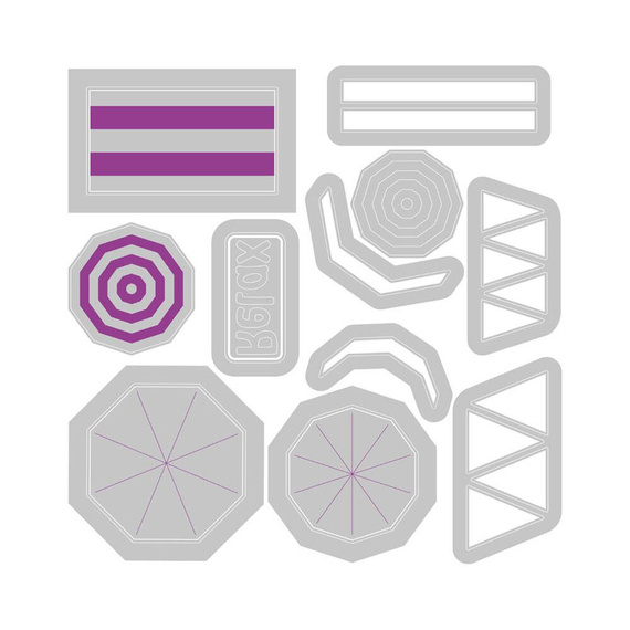 Wykrojnik i stempel Sizzix - Beach Blankets & Brellas ręcznik i parasol plażowy