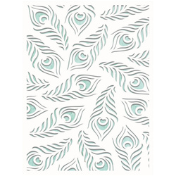 Maska / szablon - Mintay Kreativa - Peacock Feathers pawie pióra