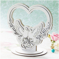 Tekturka - Dekoracja gołębie dwustronna do exploding box - Kreatywna Pracownia