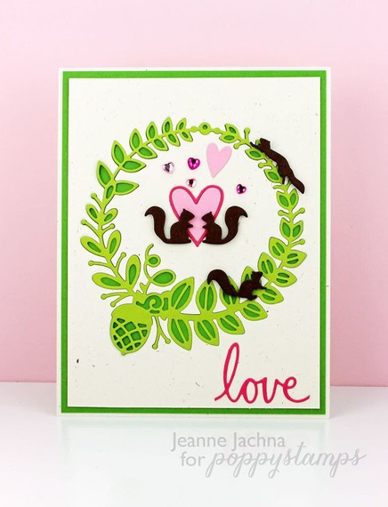 Wykrojnik - Poppystamps - Grendon Wreath 1155 wieniec z żołędziem