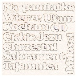 Tekturka Na pamiątkę... zestaw słów SC