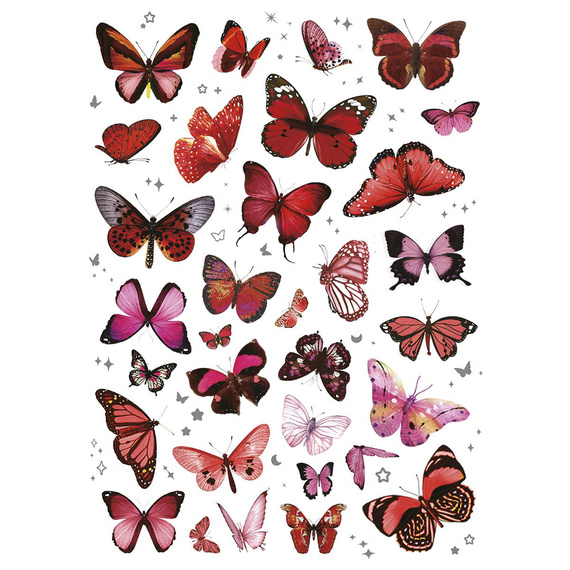 Naklejki foliowe - Czerwone motylki