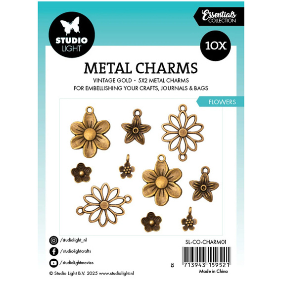 Zawieszki metalowe - Studio Light - kwiatki