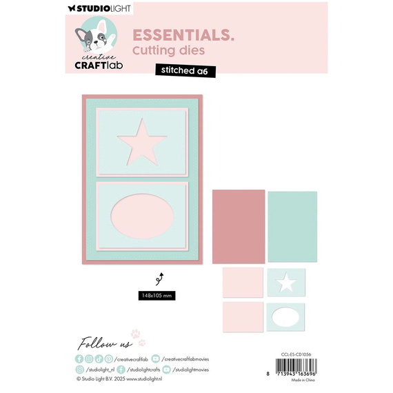 Wykrojnik do papieru - StudioLight - Stitched A6 ramki gwiazdka