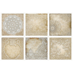 Zestaw papierów ryżowych - koronki - RSM145 - Itd Collection