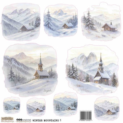 Naklejki papierowe - ScrapLove - Winter Mountains 1 - Zimowe Góry 1