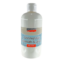 Klej i lakier do decoupage satynowy - varnish & glue silky shine - 500ml - Pentart