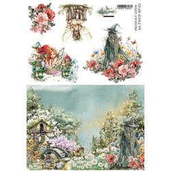 Papier ryżowy do decoupage A4 - Alchemy of Art - leśne wróżki