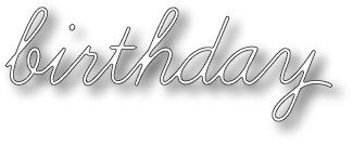 Wykrojnik - Memory Box - Birthday Script 98582 urodziny