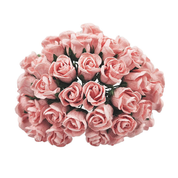 Różyczki zamknięte - blado różowe - 50szt