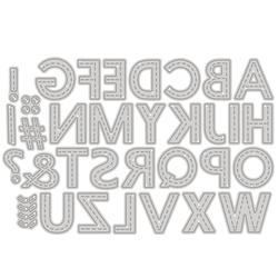 Wykrojnik - DPCraft - Alfabet z przeszyciem