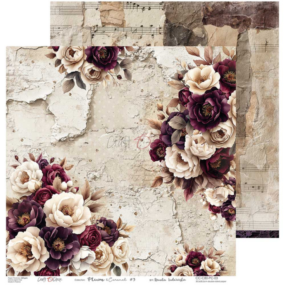 Zestaw papierów do scrapbookingu 30x30 - Craft o'clock - Plum & Caramel