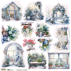 Naklejki papierowe - ScrapLove - Christmas Garden 1 - Świąteczny ogród 1