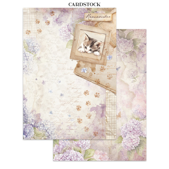 Zestaw papierów, naklejek i elementów Junk Journal - Quiet Days - Stamperia