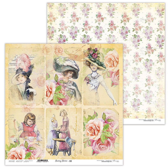 Zestaw papierów do scrapbookingu 30x30 - Lexi Design - Sewing Stories