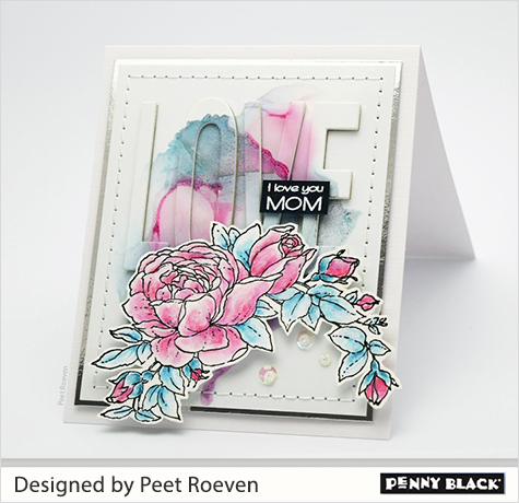 Wykrojnik - Penny Black - Love and Roses róże