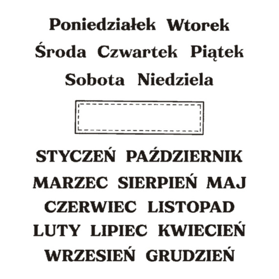 Stempel polimerowy - Zestaw do kalendarza z ramką - Agateria