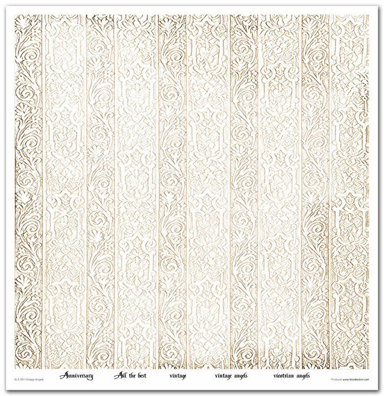 Zestaw papierów do scrapbookingu 30x30 - Itd Collection - Vintage Angels nuty, pismo, anioły, vintage