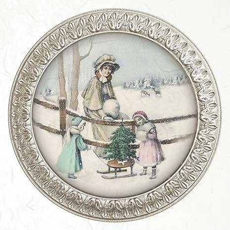 Zestaw papierów ryżowych - ITD RSM061 vintage ramki zima