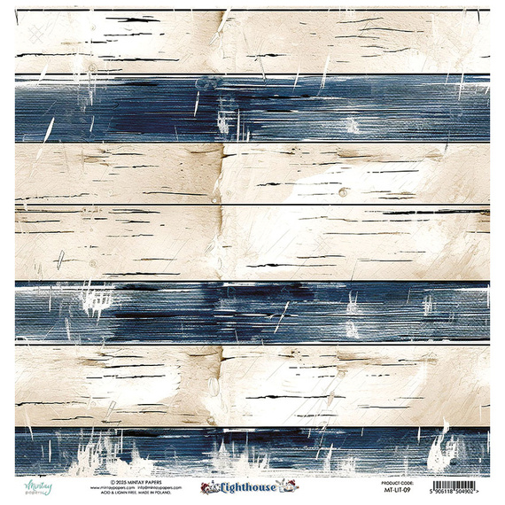 Papier z emementami do scrapbookingu 30x30 - Mintay - Lighthouse