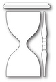Wykrojnik - Poppystamps - Grand Hour Glass - klepsydra