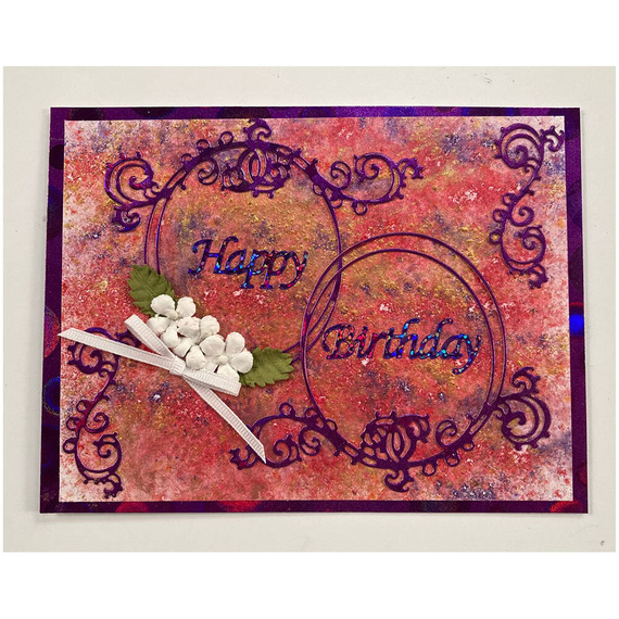 Wykrojnik do papieru - Hot Off The Press - Oval Fantasma ramka z dekorem