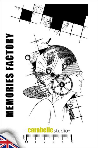 Stempel A6 - Carabelle Studio - Steampunk Woman Portrait Steampunkowy portret kobiety