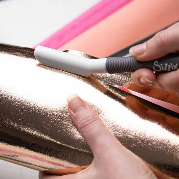 Zestaw narzędzi 3 w 1 - Sizzix trymer nożyk narzędzie do postarzania papieru