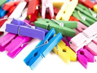 Drewniane spinacze 2,5 cm - mix kolorowy - 30szt