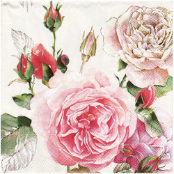 Serwetka do decoupage 33x33cm - Tea Rose herbaciana róża