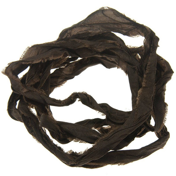 Wstążka vintage old fashion ribbon - czekoladowy
