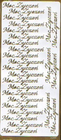 Naklejka ozdobna Moc Życzeń złota