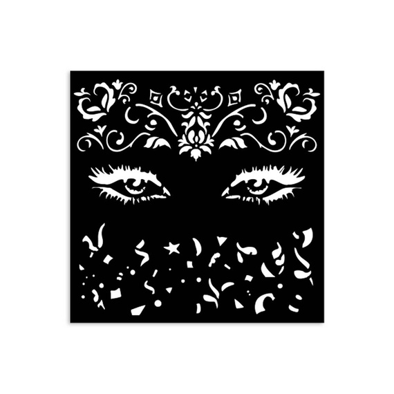 Szablon 3D 12x12cm Masquerade - Stamperia oczy