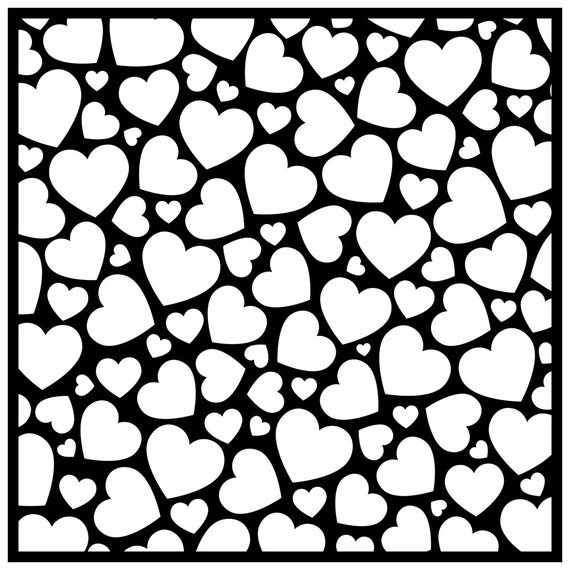 Szablon / Maska - Nellie's - Pop Up Hearts serca