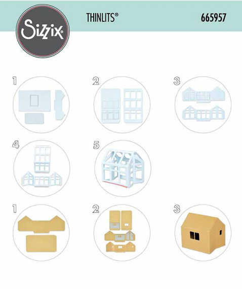 Wykrojnik Sizzix Thinlits - Pop-Up Garden szklarnia