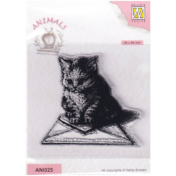 Stempel - Nellie`s - ANI025 kotek z kopertą