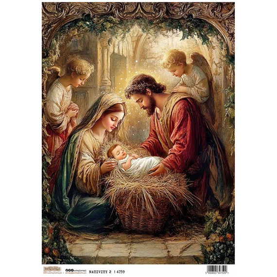 Papier ryżowy A4 - Scraplove - Nativity 2 - Boże Narodzenie