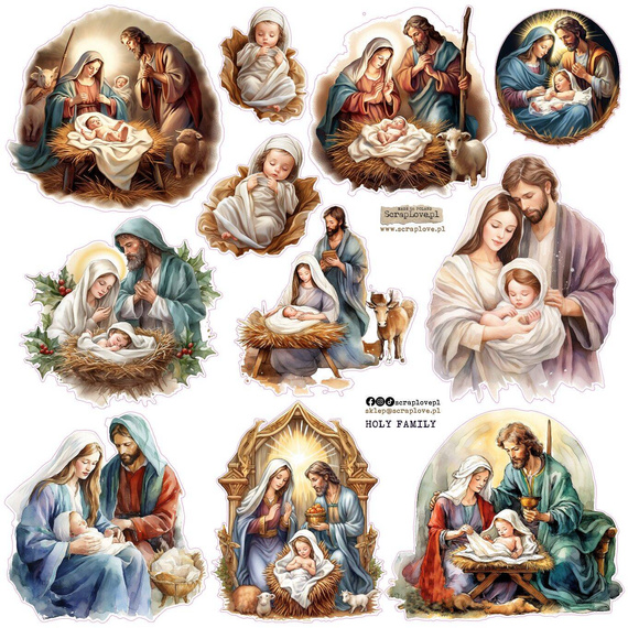 Naklejki - ScrapLove - Holy Family