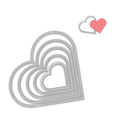 Wykrojnik Sizzix - Framelits - Hearts 657561 serca 6 szt.