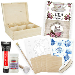 Zestaw startowy do decoupage z herbaciarką